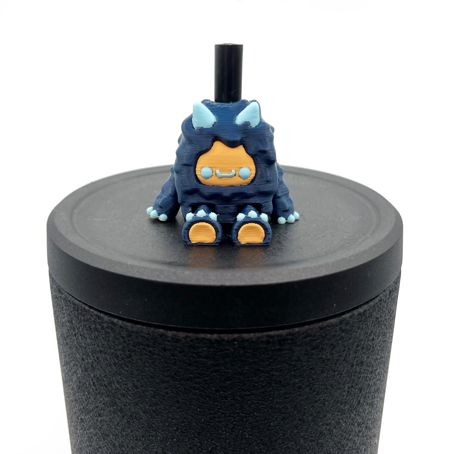 Flurryfoot & Bigfoot Sip Sidekicks – 3D Printed Cryptid Straw Toppers for Tumblers | Cute Straw Buddy Accessories
