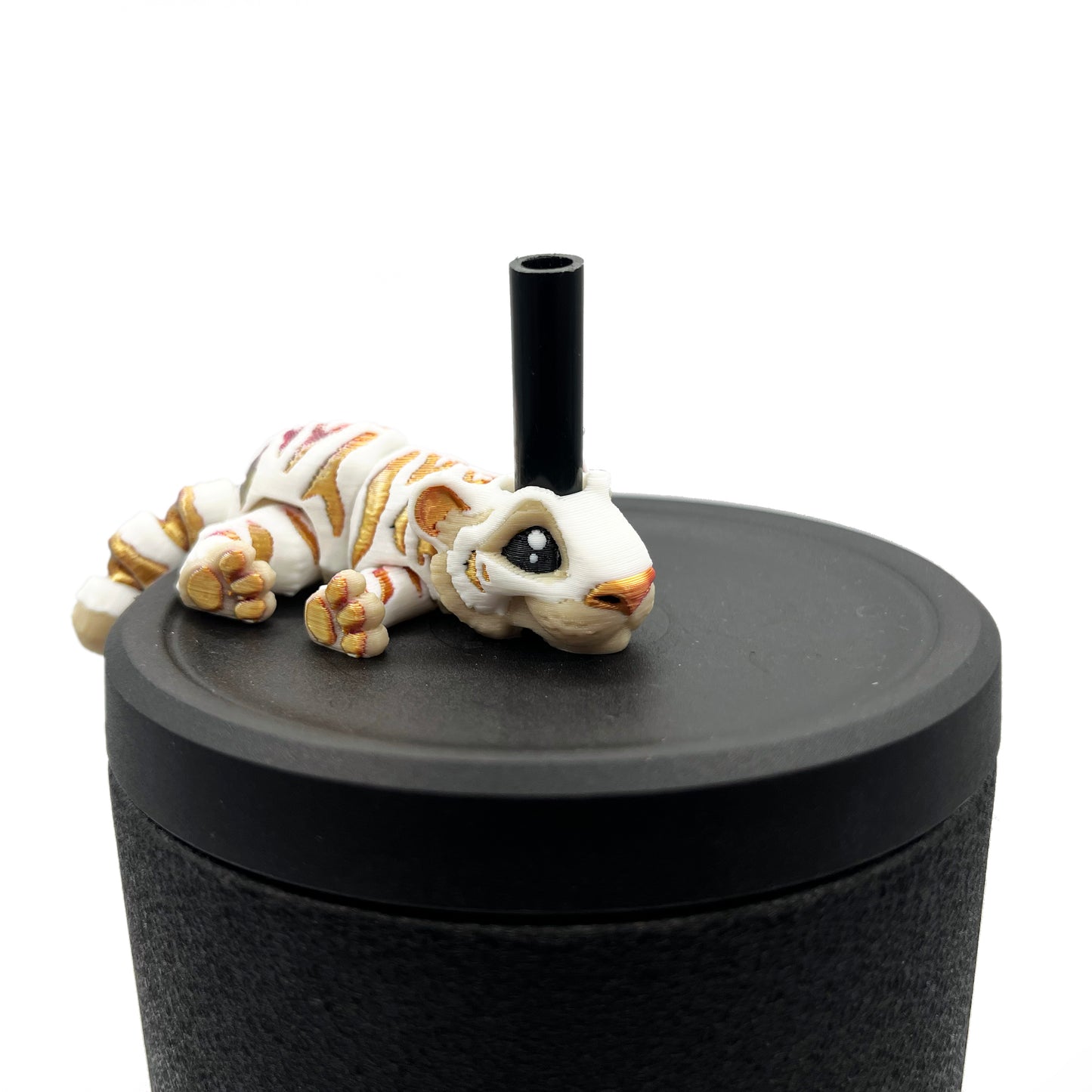 Cinema Cutie Sip Sidekicks – 3D Printed Straw Topper for Tumblers | Cute Movie Lover Straw Buddy