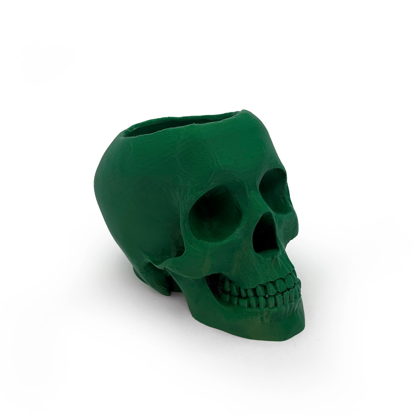 3D Printed Skull Pen Holder – Bookish Decor for Desk or Vanity | Fantasy-Inspired Organizer