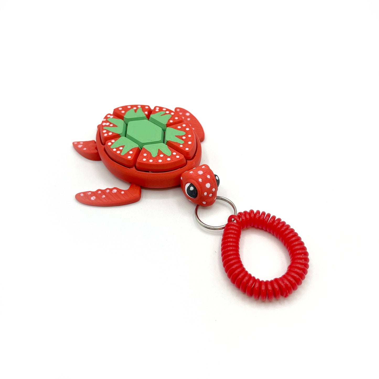 Turtle Fruit Clicker Keychain – 3D Printed Sensory Fidget Keychain | ADHD & Stress Relief Bag Charm