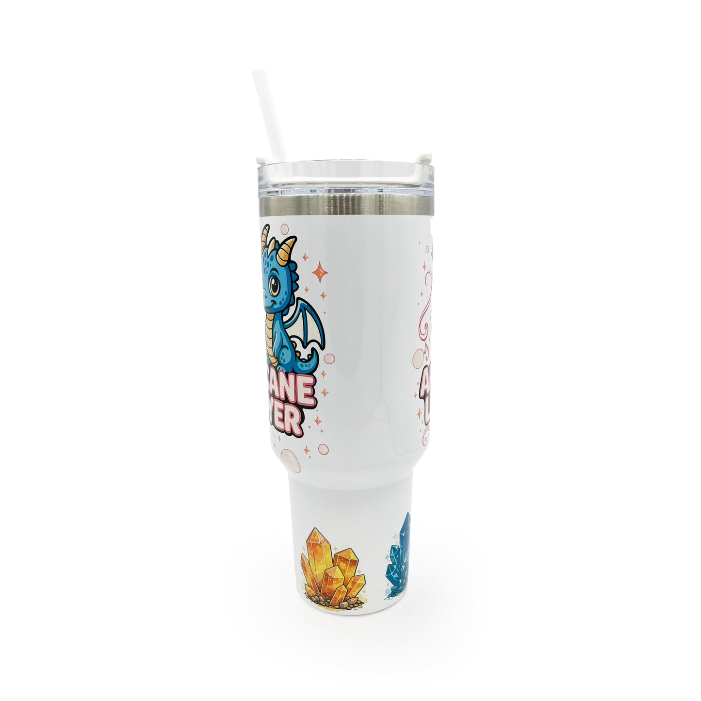 ARCANE LAYER 40oz Sublimated Tumbler | Bookish Stainless Steel Cup with Handle