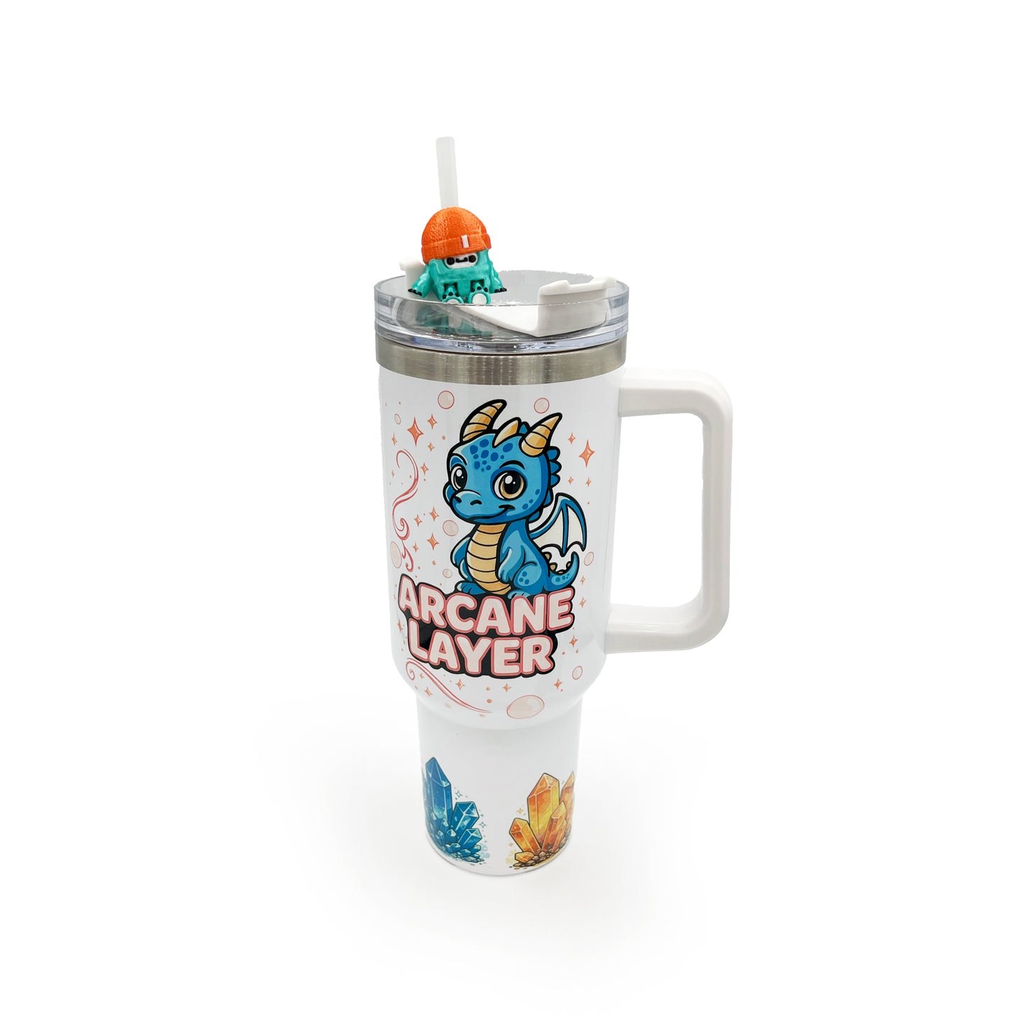 ARCANE LAYER 40oz Sublimated Tumbler | Bookish Stainless Steel Cup with Handle