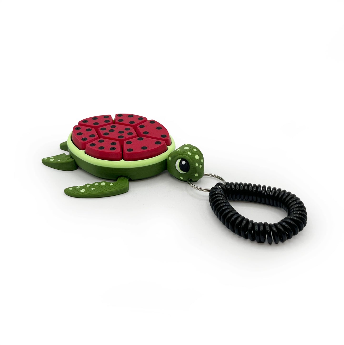Turtle Fruit Clicker Keychain – 3D Printed Sensory Fidget Keychain | ADHD & Stress Relief Bag Charm