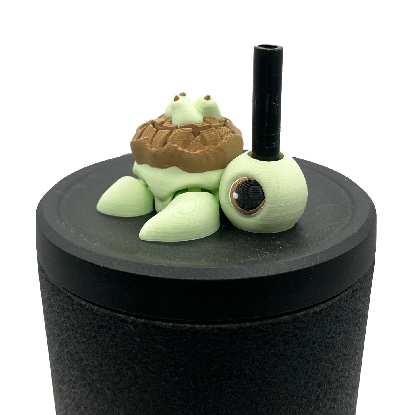 Turtle Clicker Sip Sidekick – 3D Printed Mechanical Straw Topper with ASMR Click | Sensory Fidget for Tumblers, ADHD Focus & Stress Relief