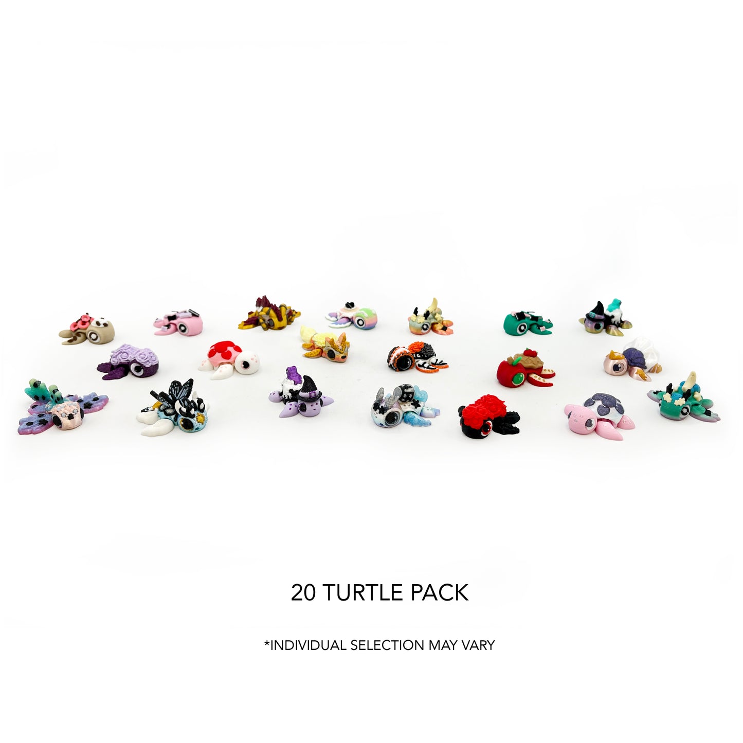 Tiny Turtles Micro Pack – Hand-Picked 3D Printed Micro Turtle Figures | Cute Mini Collectibles