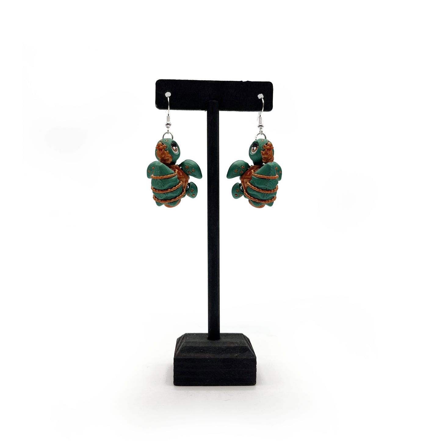 Turtles!! Earrings – 3D Printed Turtle Hook Earrings | Cute Hypoallergenic Earrings for Turtle Lovers