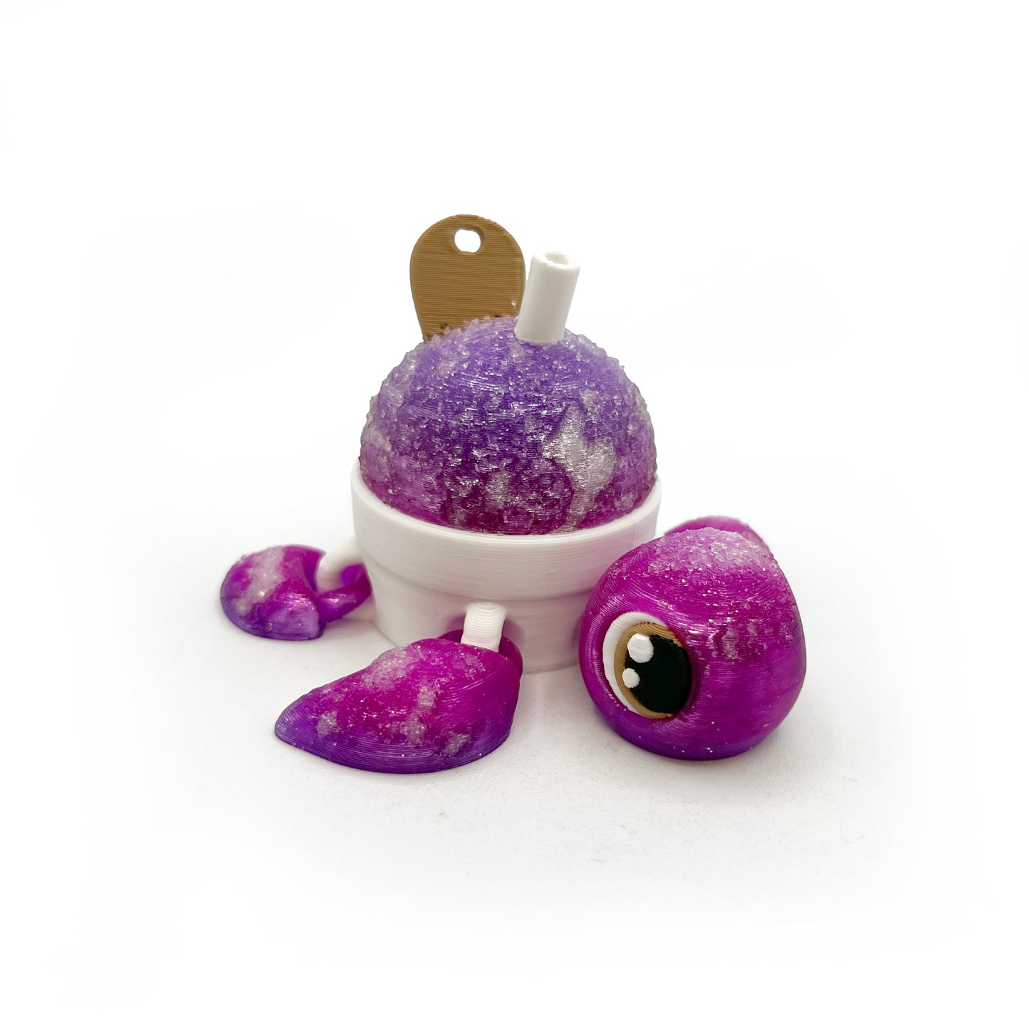 TURTLES!! Desk Pal – Palm-Sized Articulated 3D Printed Turtle Fidget Toy with Pocket Turtle Energy