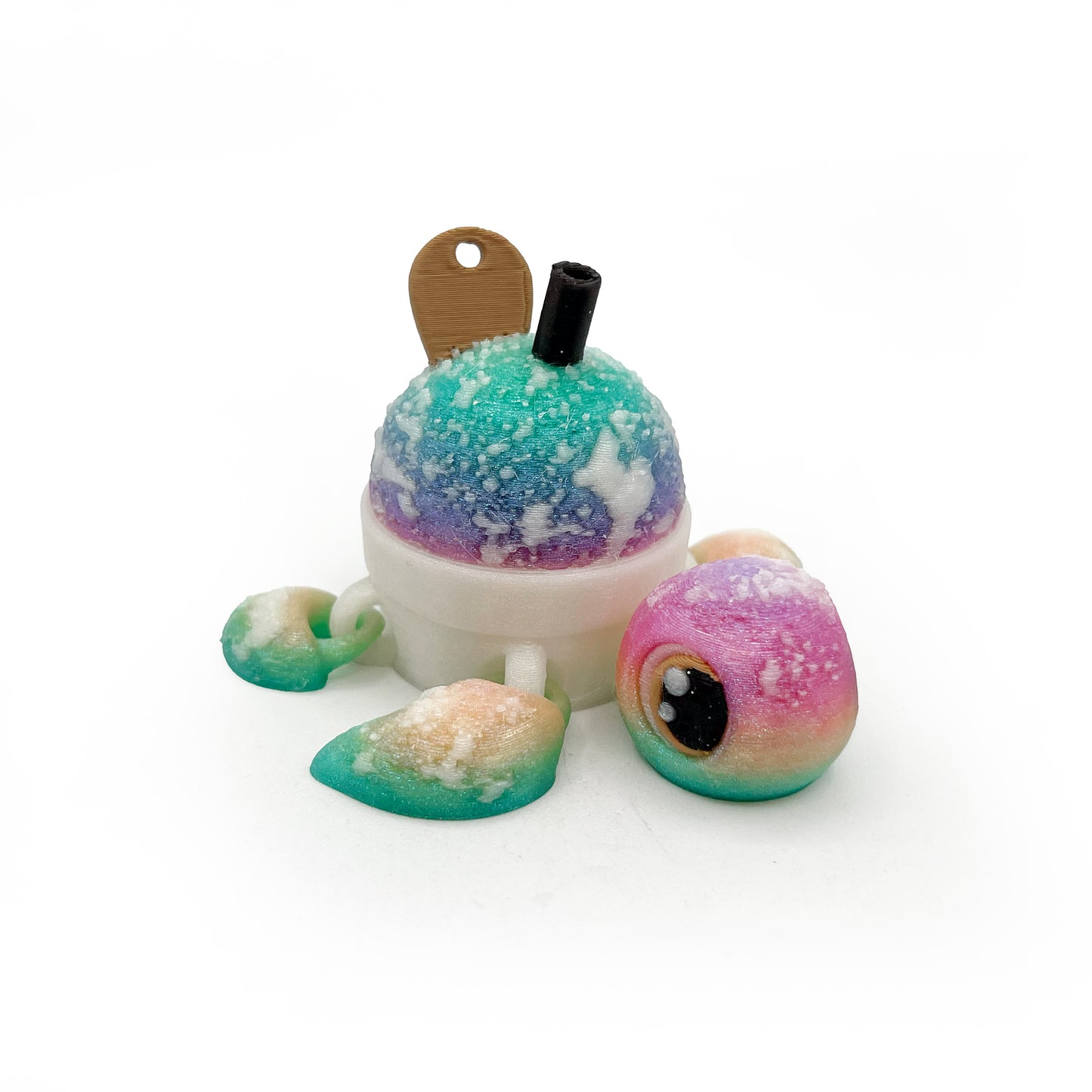 TURTLES!! Desk Pal – Palm-Sized Articulated 3D Printed Turtle Fidget Toy with Pocket Turtle Energy