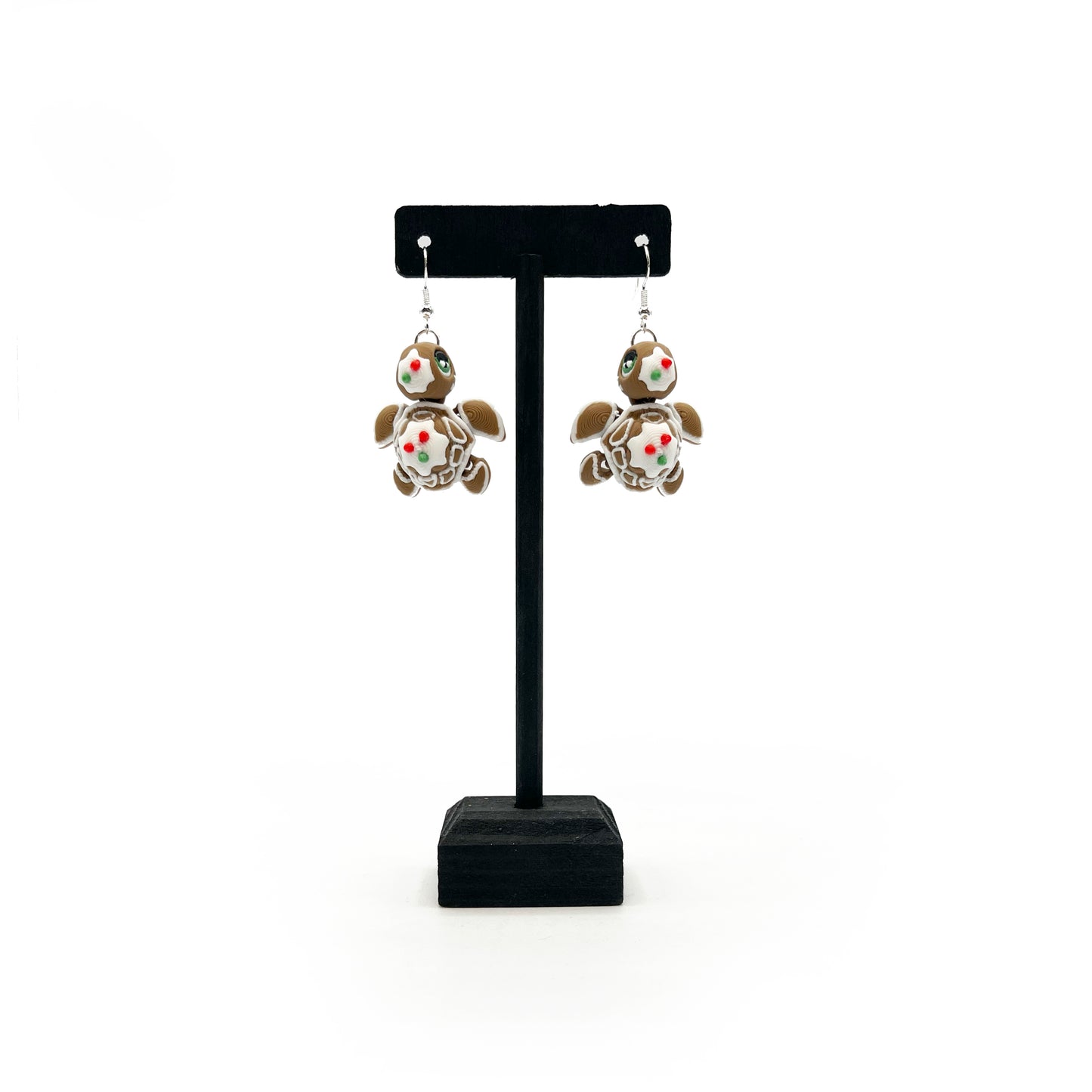 Turtles!! Earrings – 3D Printed Turtle Hook Earrings | Cute Hypoallergenic Earrings for Turtle Lovers