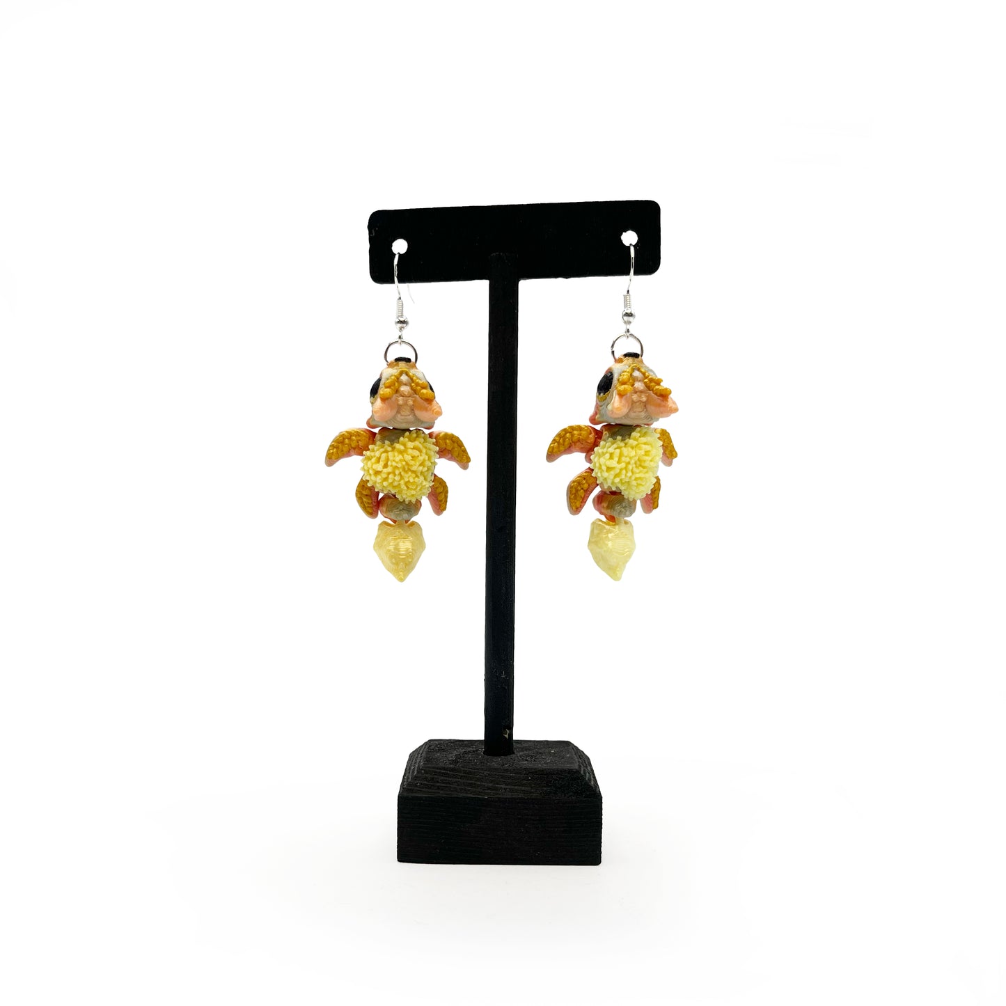 Turtles!! Earrings – 3D Printed Turtle Hook Earrings | Cute Hypoallergenic Earrings for Turtle Lovers