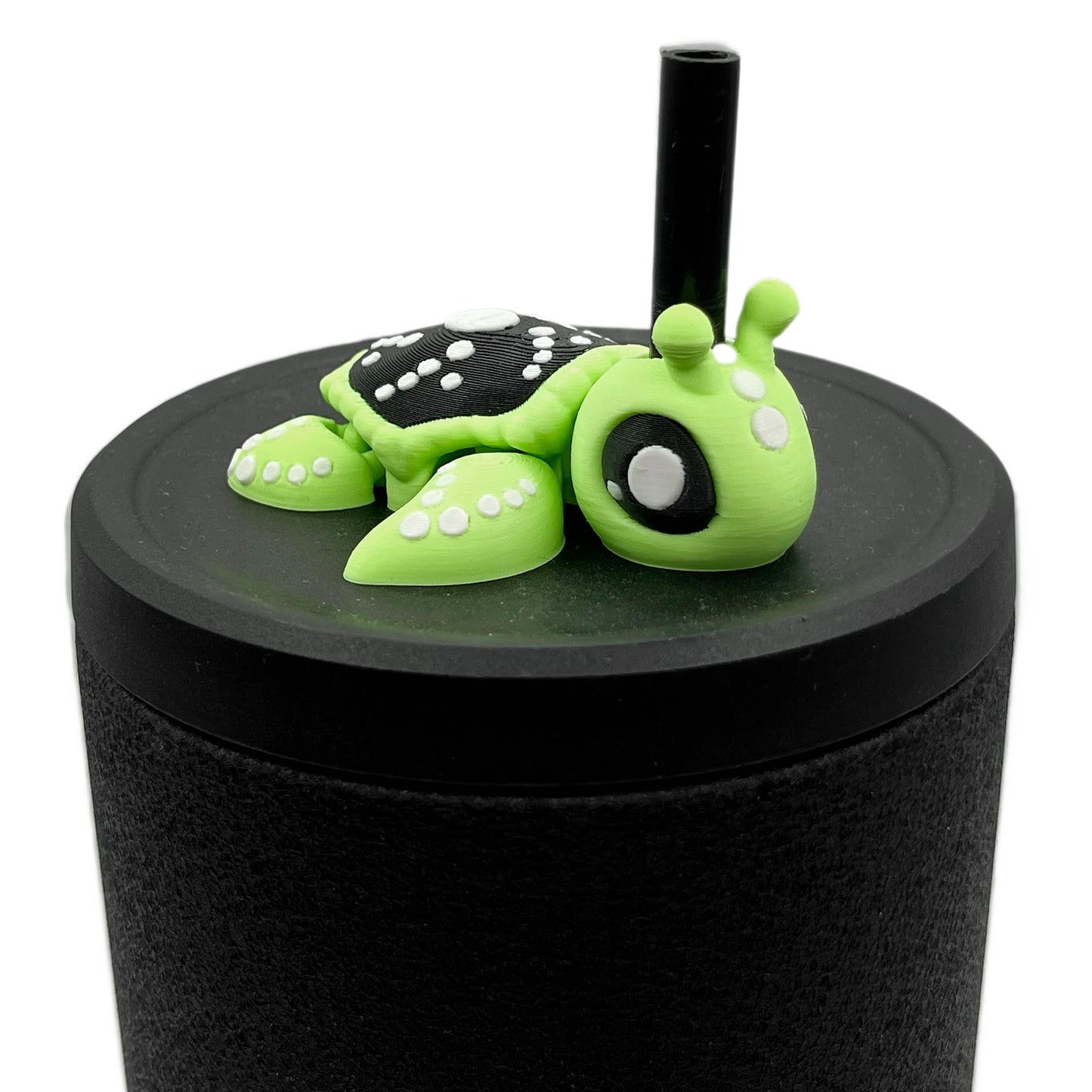 Turtles!! Sip Sidekicks – 3D Printed Turtle Straw Toppers for Tumblers | Cute Straw Buddy Accessories
