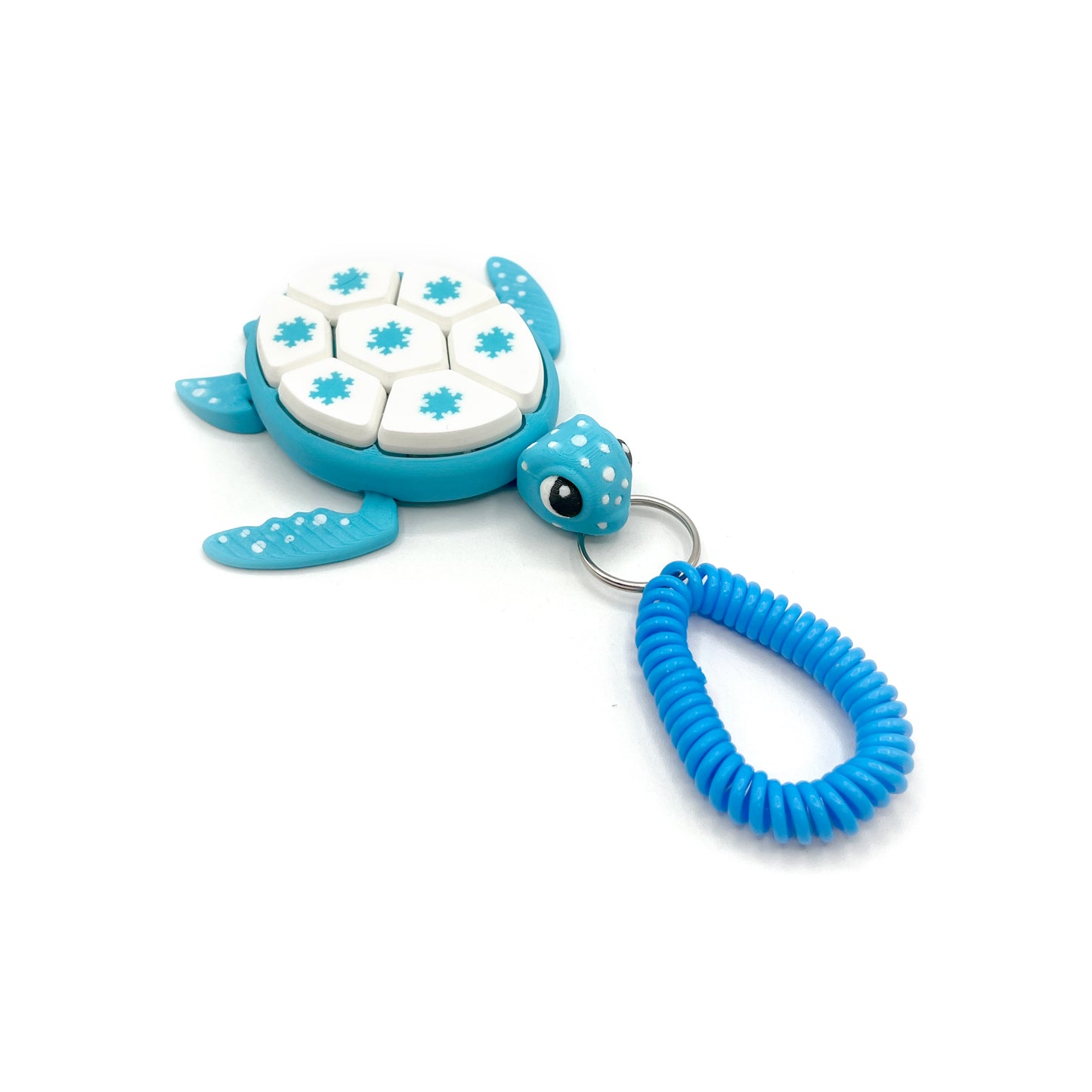 Turtle Fruit Clicker Keychain – 3D Printed Sensory Fidget Keychain | ADHD & Stress Relief Bag Charm