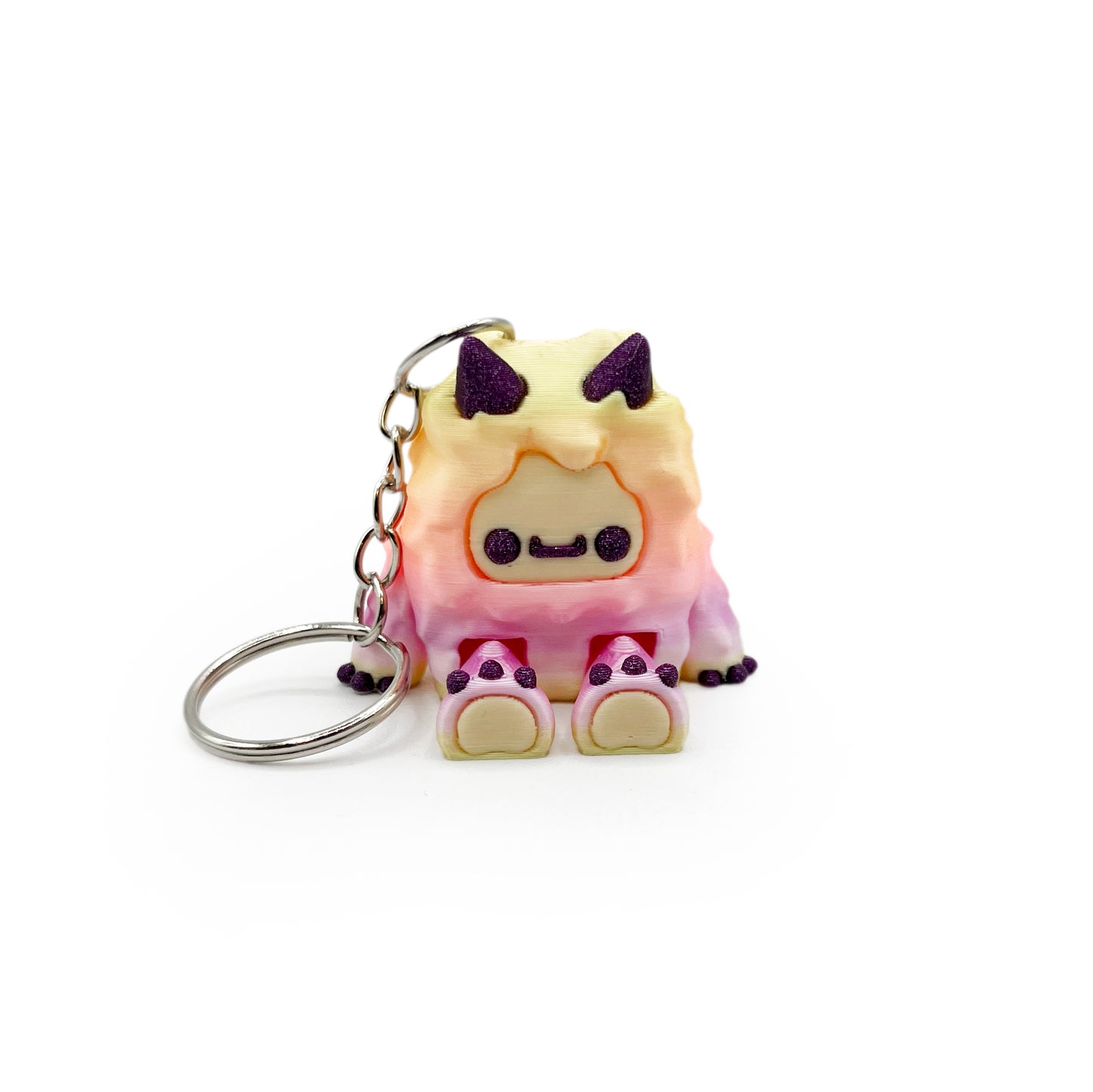 Flurryfoot & Bigfoot Keychains – 3D Printed Cryptid Bag Charms | Cute Clip-On Backpack Buddies