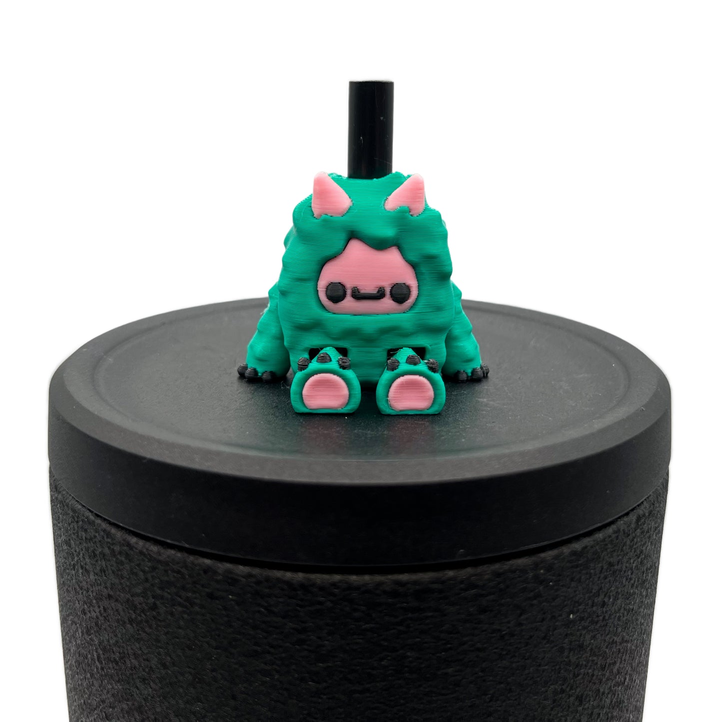 Flurryfoot & Bigfoot Sip Sidekicks – 3D Printed Cryptid Straw Toppers for Tumblers | Cute Straw Buddy Accessories