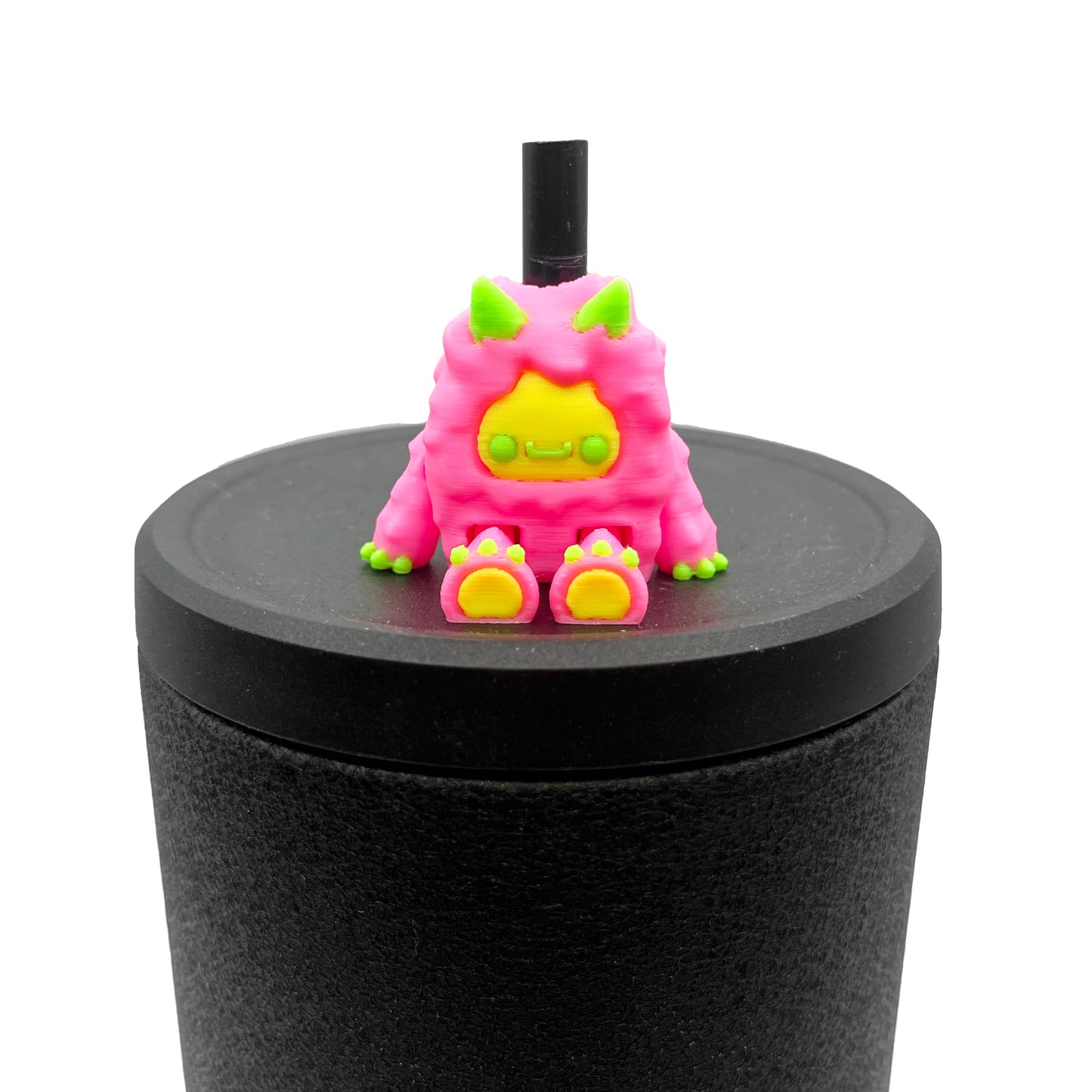 Flurryfoot & Bigfoot Sip Sidekicks – 3D Printed Cryptid Straw Toppers for Tumblers | Cute Straw Buddy Accessories