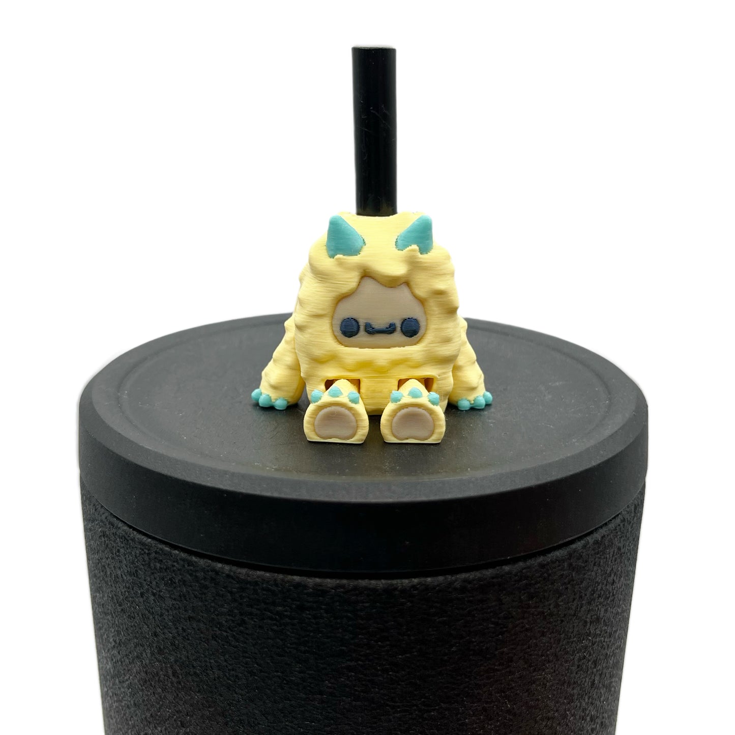 Flurryfoot & Bigfoot Sip Sidekicks – 3D Printed Cryptid Straw Toppers for Tumblers | Cute Straw Buddy Accessories