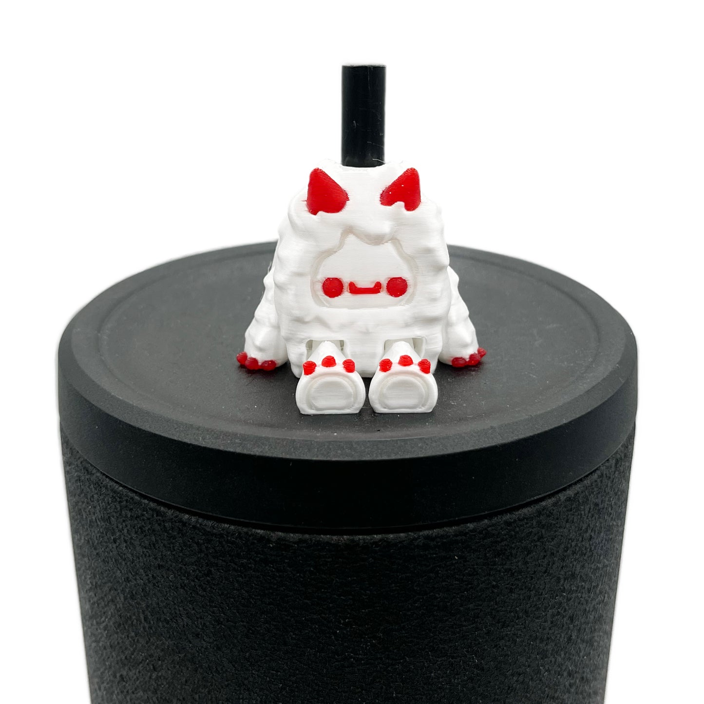 Flurryfoot & Bigfoot Sip Sidekicks – 3D Printed Cryptid Straw Toppers for Tumblers | Cute Straw Buddy Accessories