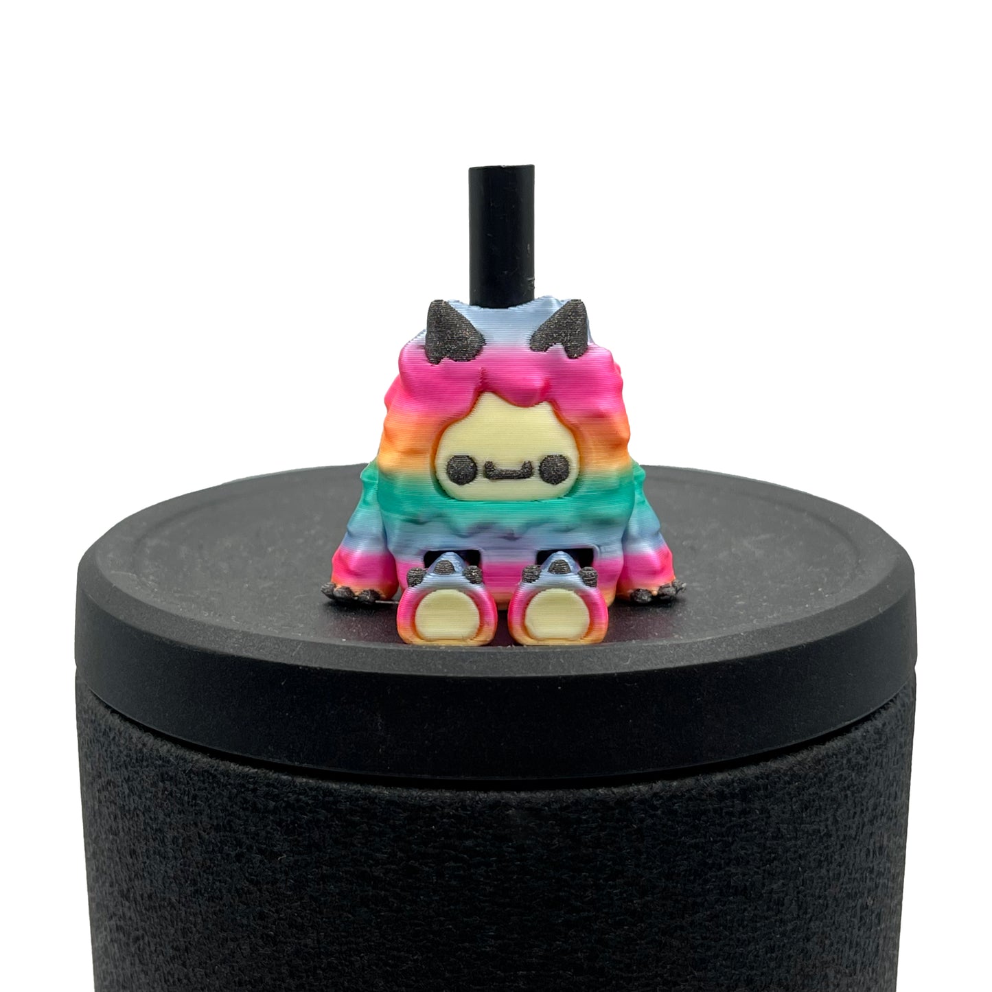Flurryfoot & Bigfoot Sip Sidekicks – 3D Printed Cryptid Straw Toppers for Tumblers | Cute Straw Buddy Accessories