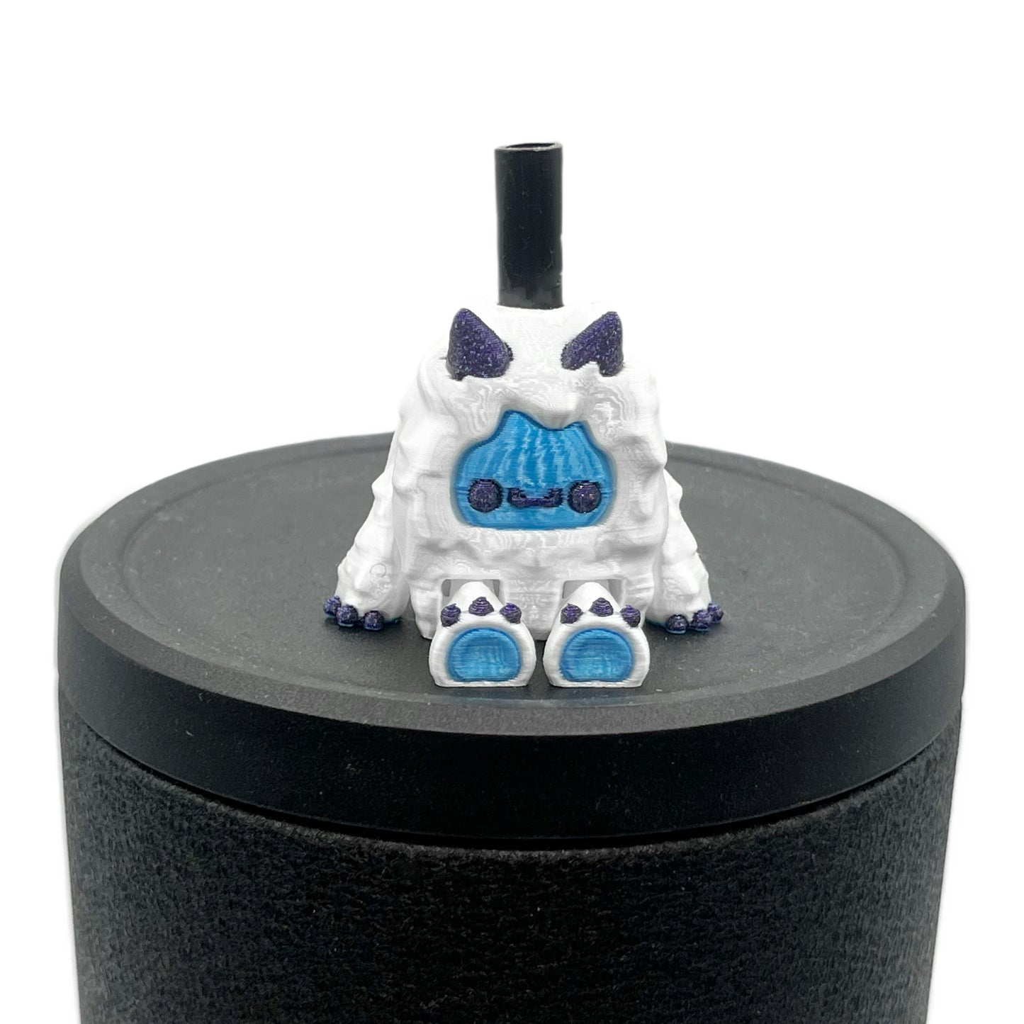 Flurryfoot & Bigfoot Sip Sidekicks – 3D Printed Cryptid Straw Toppers for Tumblers | Cute Straw Buddy Accessories