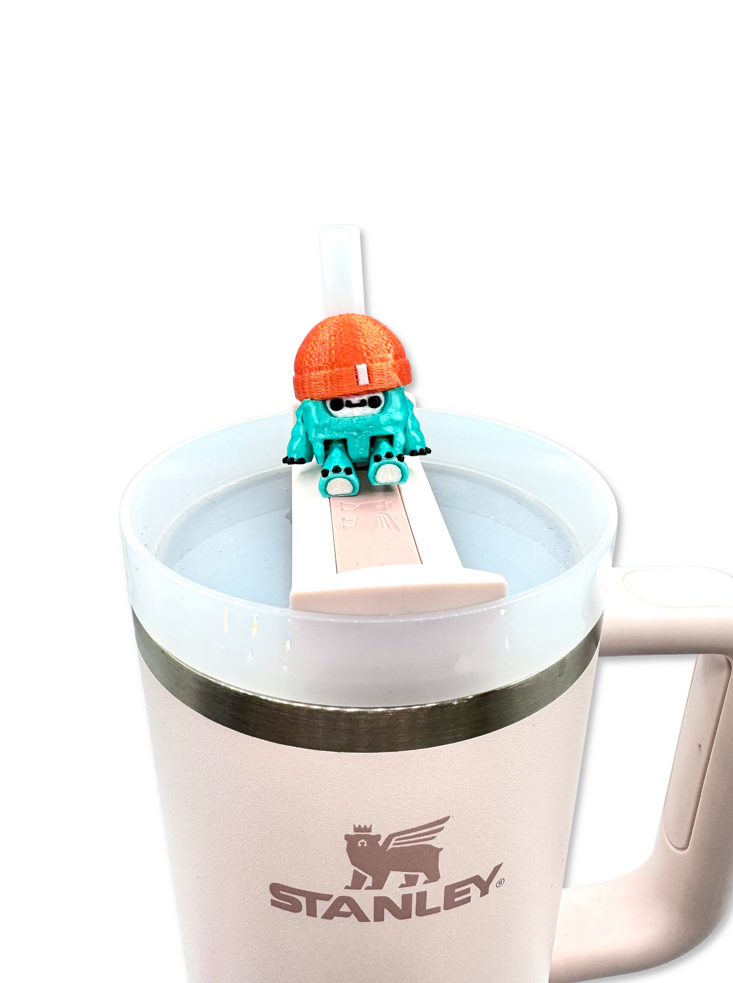 Flurryfoot & Bigfoot Sip Sidekicks – 3D Printed Cryptid Straw Toppers for Tumblers | Cute Straw Buddy Accessories