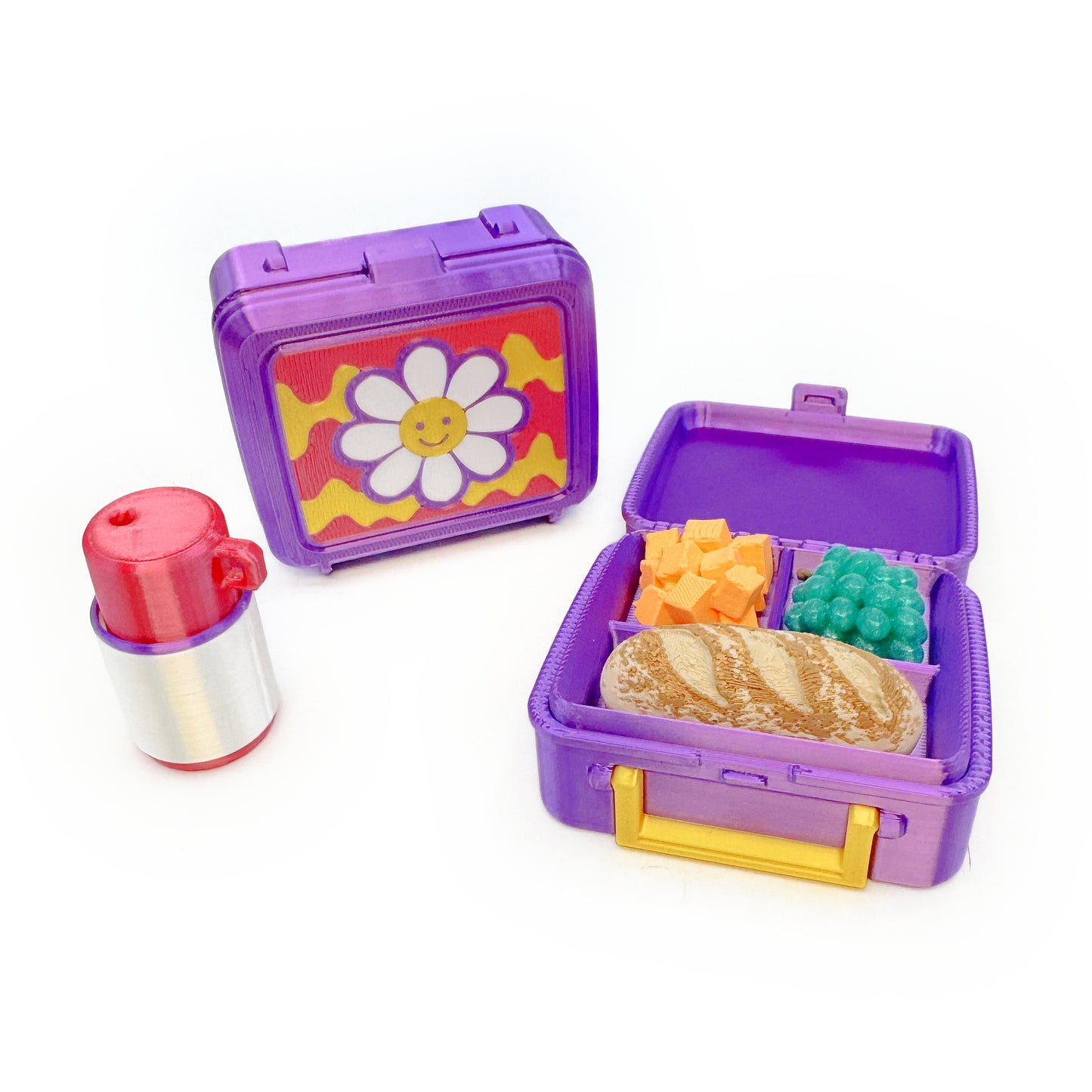 Retro Lunch Box & Arcade Fidget Clicker – Mini Nostalgic Lunchbox + Thermos Clicker Set | Throwback Fidget Toy