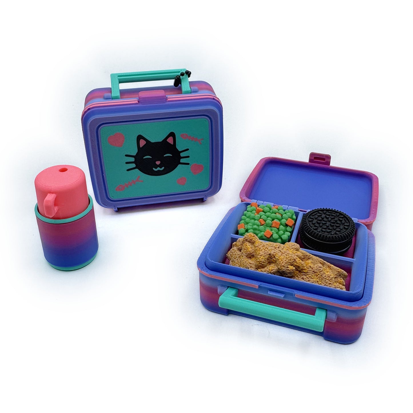 Retro Lunch Box & Arcade Fidget Clicker – Mini Nostalgic Lunchbox + Thermos Clicker Set | Throwback Fidget Toy