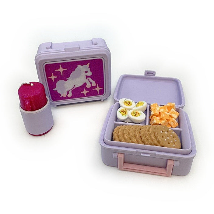 Retro Lunch Box & Arcade Fidget Clicker – Mini Nostalgic Lunchbox + Thermos Clicker Set | Throwback Fidget Toy