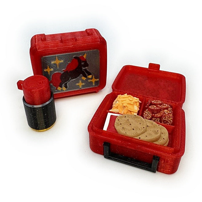 Retro Lunch Box & Arcade Fidget Clicker – Mini Nostalgic Lunchbox + Thermos Clicker Set | Throwback Fidget Toy